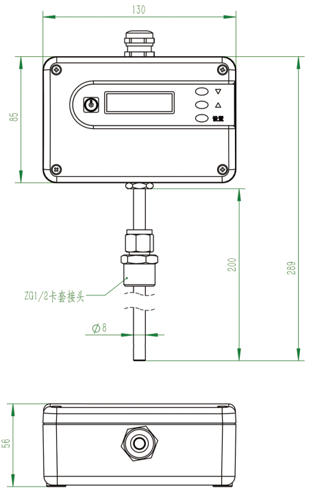 YGM206高温风速传感器变送器